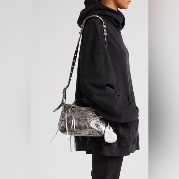 BALENCIAGA Small Cagole Metallic Leather Top Handle Bag - Picture 3 of 14